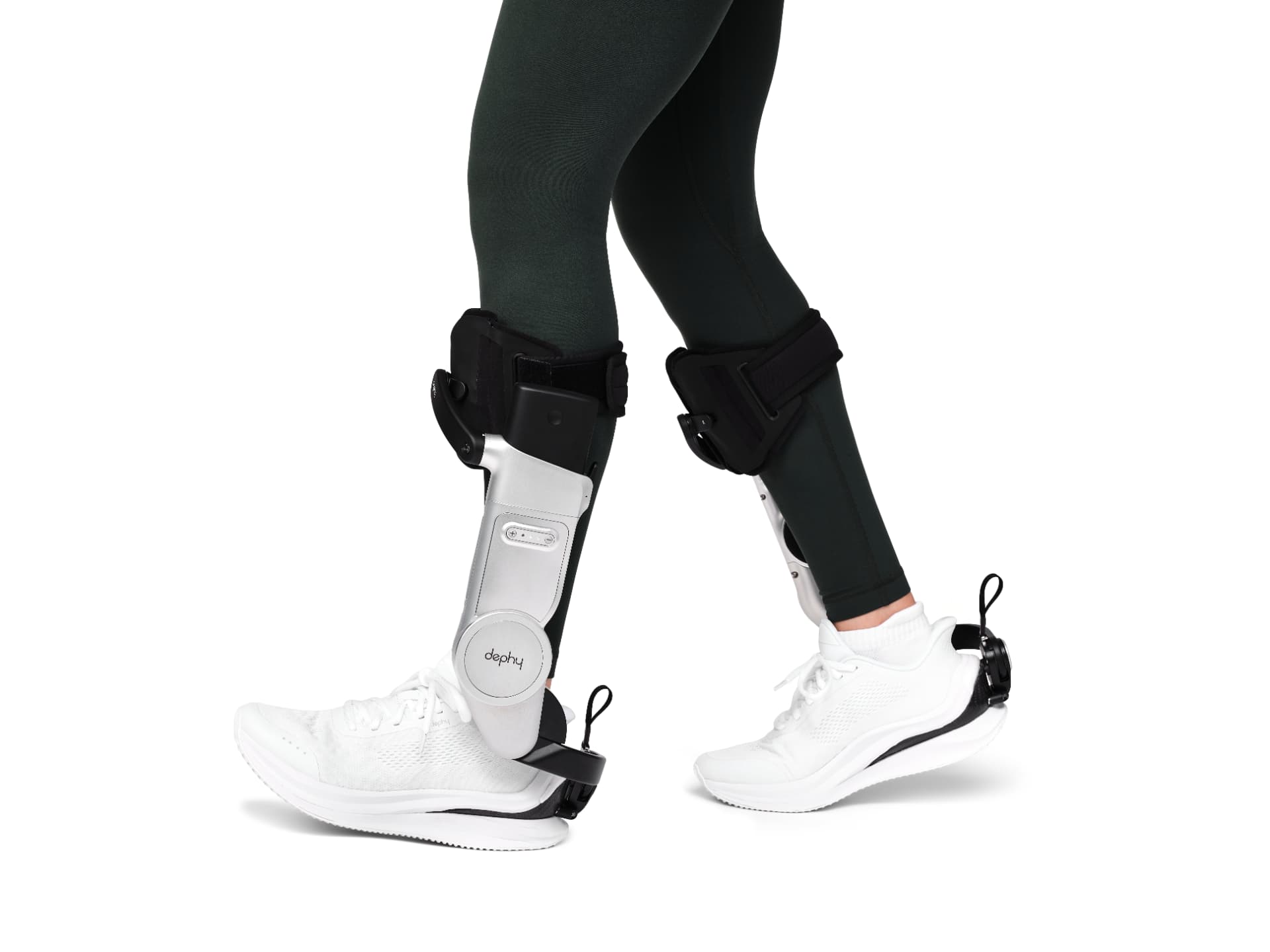 The Sidekick worn with leggings, side profile